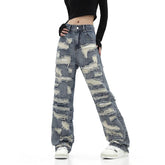 Threebooy Y2K Streetwear Baggy Ripped Stacked Jeans Pants For Men Clothing Straight Hip Hop Denim Trousers Pantalon Homme